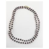 Garnet & Pearl Bead Necklace. ***New Old Stock***