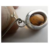 Amber Drop sterling Silver French Wire Dangle Earrings. ***New Old Stock***