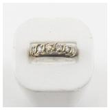 Ross Simons  Sixt Stone Cz Vermeil (Sterling Silver) Ring. Size 8 - 8.25.