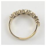 Ross Simons  Sixt Stone Cz Vermeil (Sterling Silver) Ring. Size 8 - 8.25.