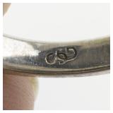 Princess Cut Peridot Bezel Set Sterling Silver Ring. Size 7 - 7.25.