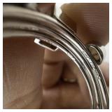 Group of 5  Stacking Peridot, Amethyst, Garnet, Aquamarine, & Citrine Sterling Silver Rings. Size 10 - 10.25.