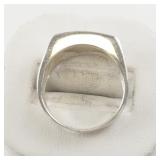 Abalone & Mother Of Pearl Sterling Silver Ring. Size 8.5 - 8.75.