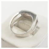 Abalone & Mother Of Pearl Sterling Silver Ring. Size 8.5 - 8.75.