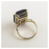 AVON Topaz Gold Tone Base Metal Ring. Size 7 - 7.25.