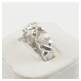 Xoxo Heart Sterling Silver Band. Size 8 - 8.25.