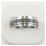Spinning Wave Stainless Steel Ring. Size 6 - 6.25.