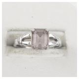 Pink Topaz? Sterling Silver Ring. Size 7 - 7.25.