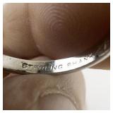 Pink Topaz? Sterling Silver Ring. Size 7 - 7.25.