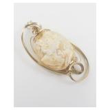 Carved Shell Cameo Gold Filled Wire Wrapped Pendent (No Chain) . ***New Old Stock! Estimated Replacement value $250***