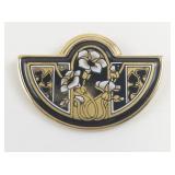 Michaela Frey Team  Enameled Floral gold plated Pendant (No Chain).