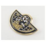 Michaela Frey Team  Enameled Floral gold plated Pendant (No Chain).