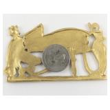 Metropolitan Museum of Art  1976 Egyptian Udjat Eye of Horus Pectoral gold plated Pendant.