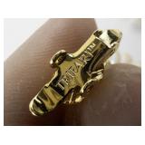 Trifari  Comfort Clip Dangle Pearl Cluster Gold Plated clip-On Earrings .