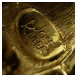 Joan Rivers Red Crystal Pave base Metal Bee Brooch.