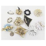 Various Base Metal Brooches.