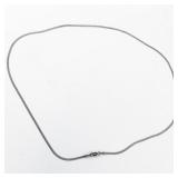 Linx (Italy)  Sterling Silver Herringbone Necklace.