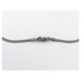 Linx (Italy)  Sterling Silver Herringbone Necklace.