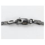 Linx (Italy)  Sterling Silver Herringbone Necklace.