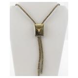 Longhorn Two Tone Base Metal Bolo Tie Necklace.
