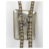 Longhorn Two Tone Base Metal Bolo Tie Necklace.