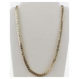 Twisted Gold Plated curb Link Chain Necklace.