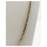 Twisted Gold Plated curb Link Chain Necklace.