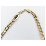 Twisted Gold Plated curb Link Chain Necklace.