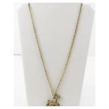 Dreaded Poodle Gold Plated pendant Necklace .