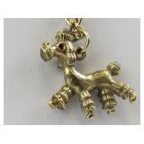 Dreaded Poodle Gold Plated pendant Necklace .