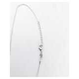 Simple Spider Sterling Silver Pendant Necklace .