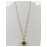 Etched Oval Gold Plated locket Necklace.