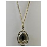 Sarah Coventry Light Of The East Gold Plated pendant Necklace .