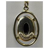 Sarah Coventry Light Of The East Gold Plated pendant Necklace .