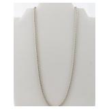 Sunstone  20" Sterling Silver Rope Chain Necklace.