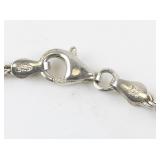 Sunstone  20" Sterling Silver Rope Chain Necklace.