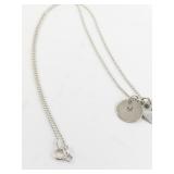 M & P Sterling Silver Pendant Necklace .