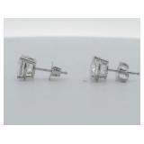 Pair of 3ct. Total Weight 14k white gold and solitaire lab grown diamond earrings. ***Estimated Replacement Value $3000***