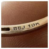 Bangkok Ratnaraj Jewelers Multi-Colored Gemstone (Sapphire) 10K Rose Gold Ring. Size 8.5.