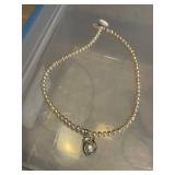 Elegant Freshwater Pearl Necklace with Sterling Silver Pendant