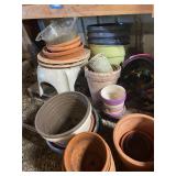 Collection of 40+ Assorted Plant Pots and Saucers