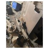 Assorted Vintage Car Parts Including Hubs and Panels