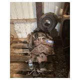 Used Automotive Engine Block with Associated Parts
