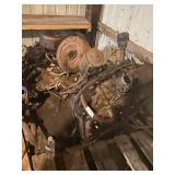 Vintage 1970s GM 250 Engine Block with Components