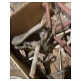 Lot of Vintage Bicycle Parts Including USA Huffman Frame and Wheels