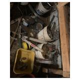 Assorted Scrap Pieces  Including Metal Pipes and Bicycle Wheels