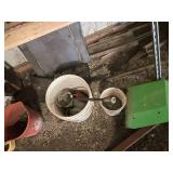 Assorted Scrap Pieces  Including Metal Pipes and Bicycle Wheels