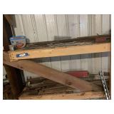 Assorted Scrap Pieces  Including Metal Pipes and Bicycle Wheels