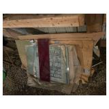 Assorted Scrap Pieces  Including Metal Pipes and Bicycle Wheels