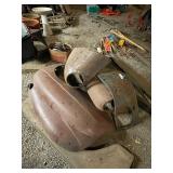 Assorted Vintage Car Fenders with Belts
